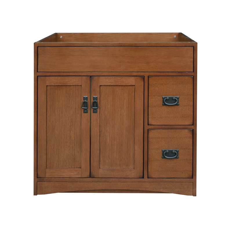 Sunny Wood Mission Oak 36" Bathroom Vanity Base Wayfair